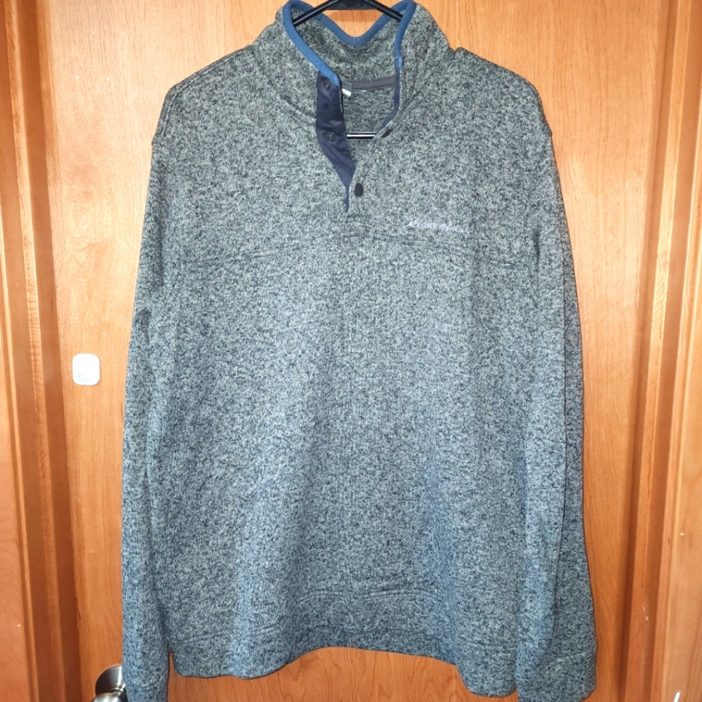 Eddie Bauer Men’s Snap Pullover Sweater Fleece - Large